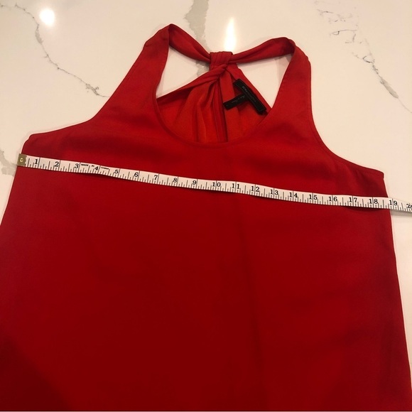 BCBG Maxazria Janice Red Coral Racer Back Shift Dress Sundress Size Small Tall - Picture 9 of 10